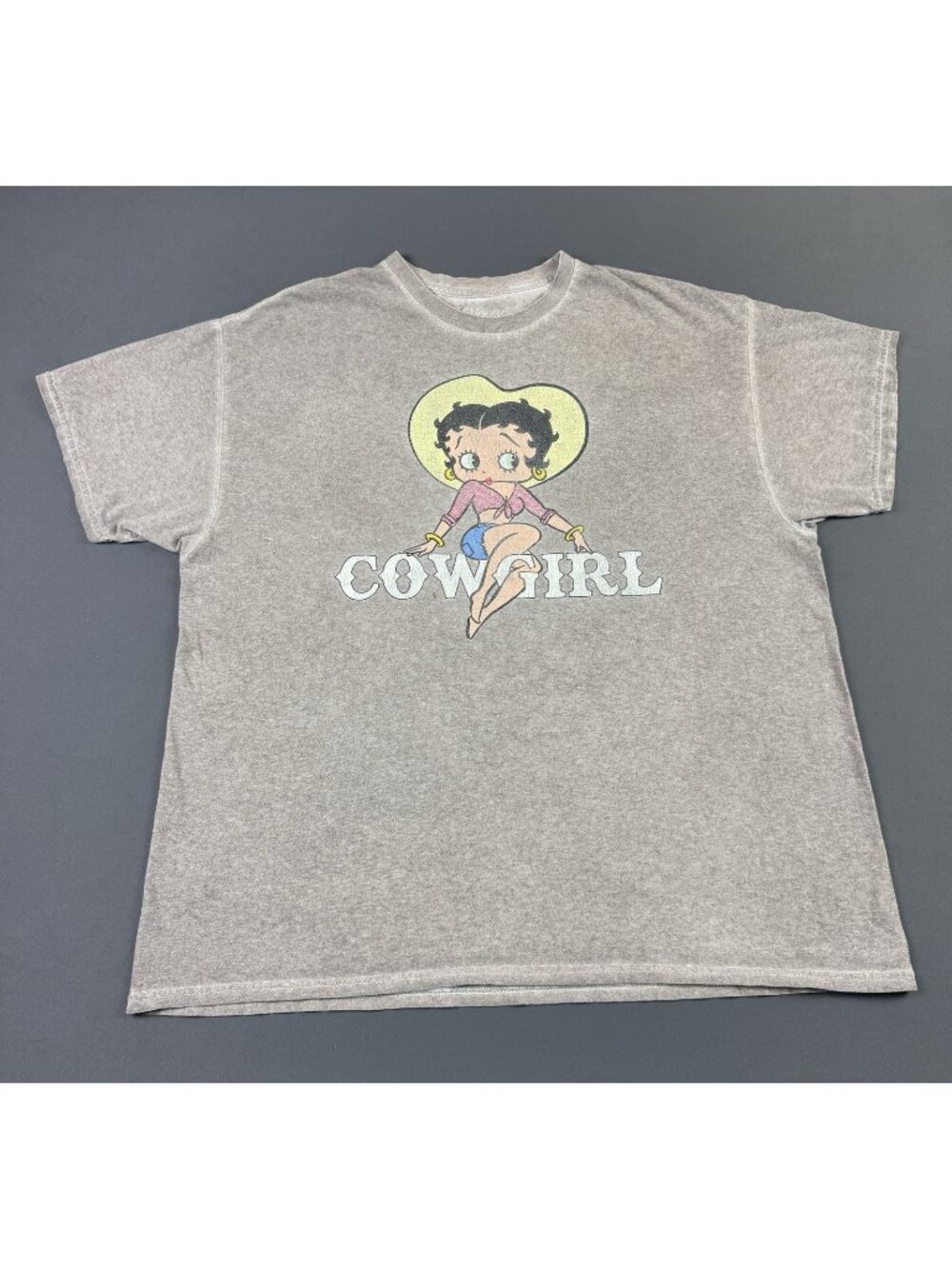 Betty Boop Cow Girl Cartoon Art XL Shirt Streetwear Hype Movie Promo